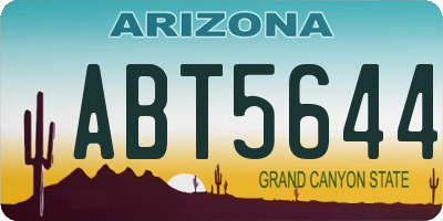 AZ license plate ABT5644