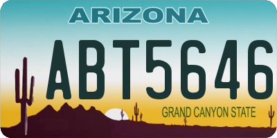 AZ license plate ABT5646