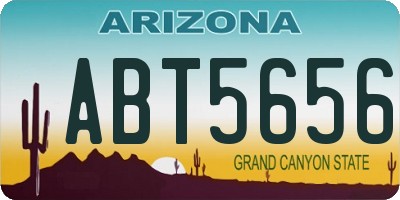 AZ license plate ABT5656