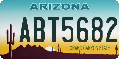 AZ license plate ABT5682