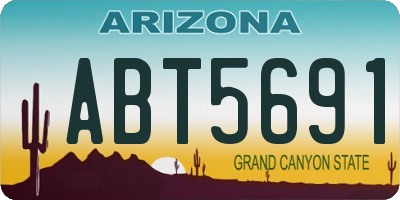 AZ license plate ABT5691