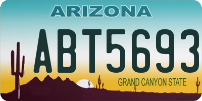 AZ license plate ABT5693