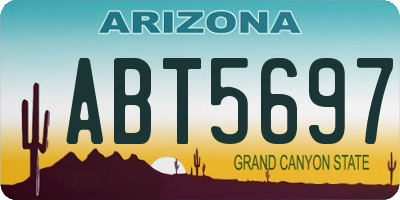 AZ license plate ABT5697