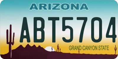 AZ license plate ABT5704