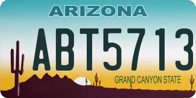 AZ license plate ABT5713