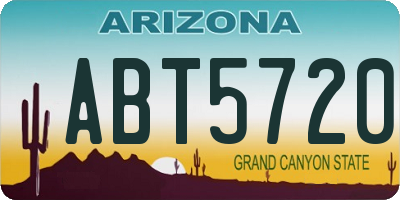AZ license plate ABT5720