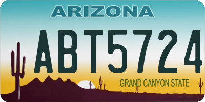 AZ license plate ABT5724