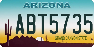 AZ license plate ABT5735
