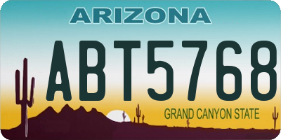 AZ license plate ABT5768