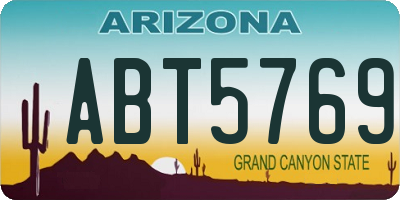 AZ license plate ABT5769