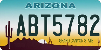 AZ license plate ABT5782