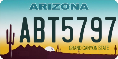 AZ license plate ABT5797