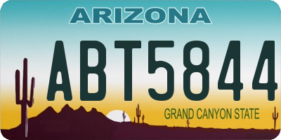 AZ license plate ABT5844