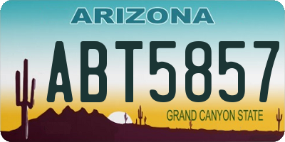 AZ license plate ABT5857