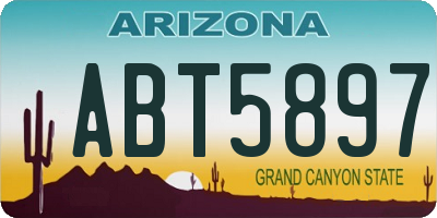AZ license plate ABT5897