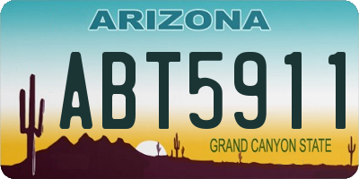 AZ license plate ABT5911