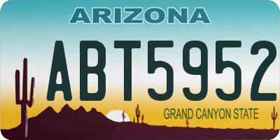 AZ license plate ABT5952