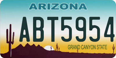 AZ license plate ABT5954