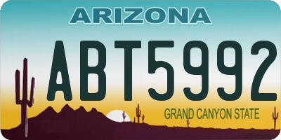 AZ license plate ABT5992