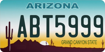 AZ license plate ABT5999