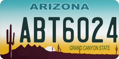 AZ license plate ABT6024
