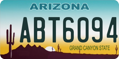 AZ license plate ABT6094