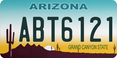 AZ license plate ABT6121