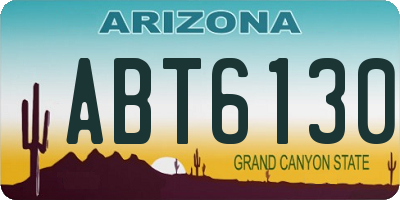 AZ license plate ABT6130