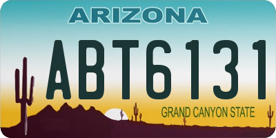 AZ license plate ABT6131