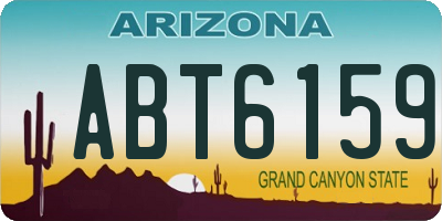 AZ license plate ABT6159