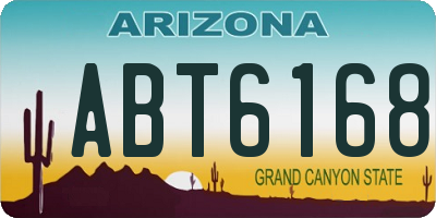 AZ license plate ABT6168