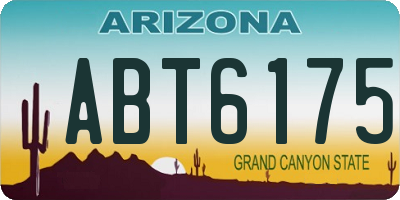 AZ license plate ABT6175