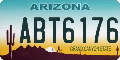AZ license plate ABT6176