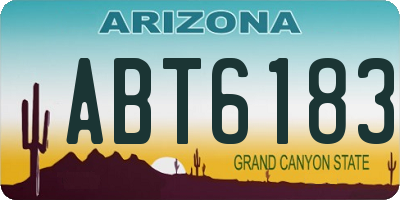 AZ license plate ABT6183