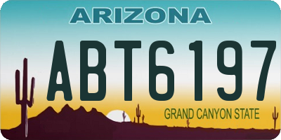 AZ license plate ABT6197