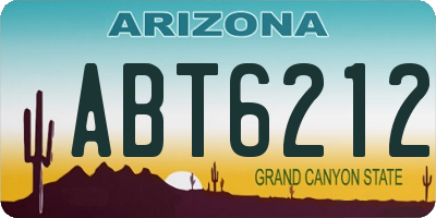 AZ license plate ABT6212