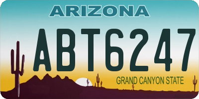 AZ license plate ABT6247