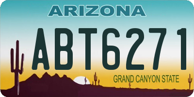 AZ license plate ABT6271