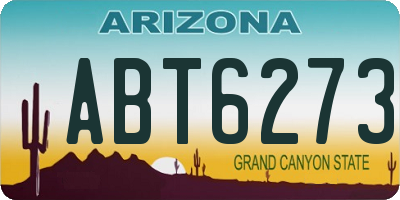 AZ license plate ABT6273