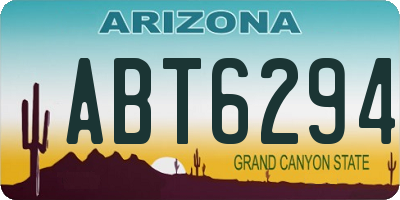 AZ license plate ABT6294
