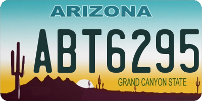AZ license plate ABT6295
