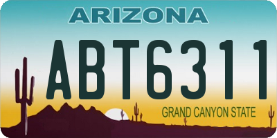 AZ license plate ABT6311