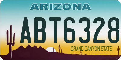 AZ license plate ABT6328