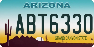 AZ license plate ABT6330