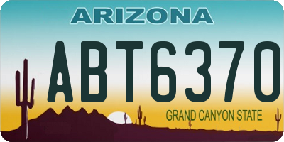 AZ license plate ABT6370