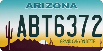 AZ license plate ABT6372