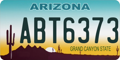 AZ license plate ABT6373