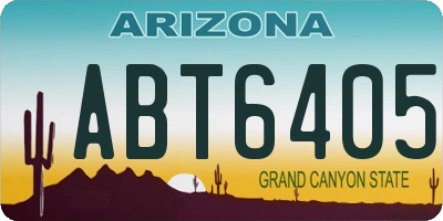 AZ license plate ABT6405