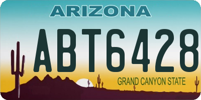 AZ license plate ABT6428