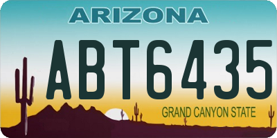 AZ license plate ABT6435